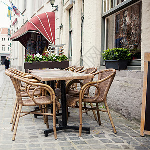 餐厅桌和椅背景图片