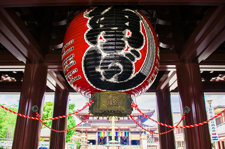 2014年6月7日June27014Kawskijpn在日本的Kawskidsh寺庙入口处的大灯笼著名Kawski旅游点japn背景图片