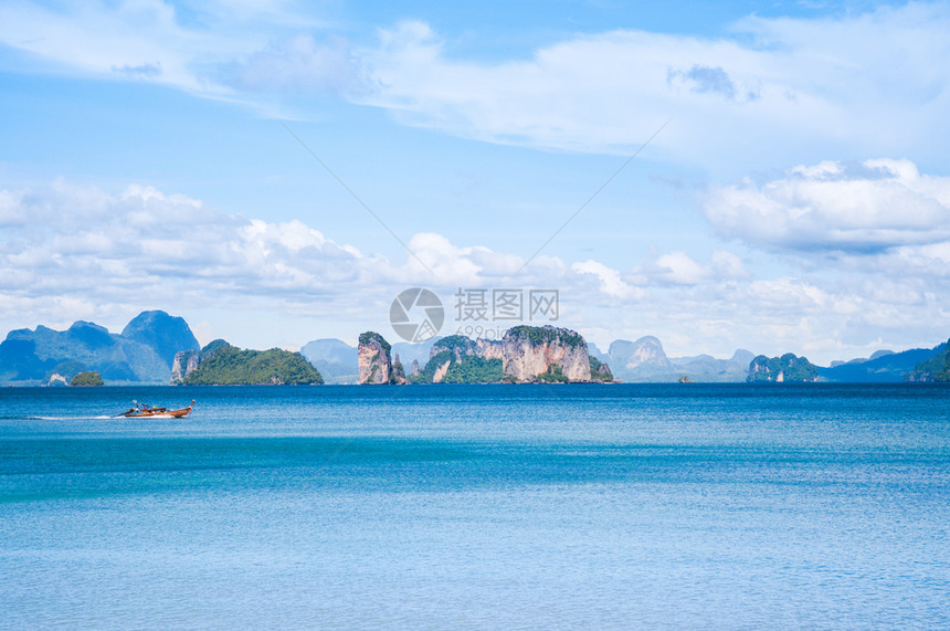 krabi港热带岛屿的泰王国景象图片