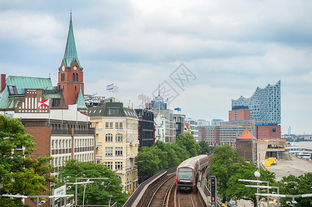 hafencity建设街道高清图片