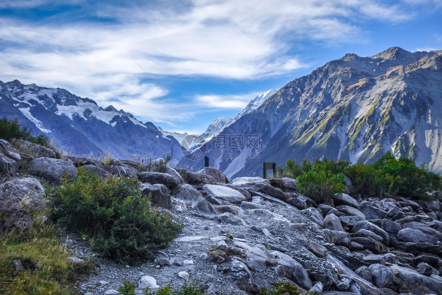 新西兰奥拉基库克山和冰川景观新西兰奥拉基库克山景观图片