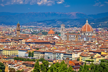 这座城市的Florenc航空历史中心风景意大利的Tuscane地区图片