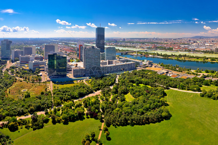 Viena天线和城市景空中全澳洲首府图片