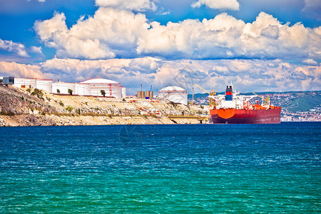 克岛观光的龙码头在克罗提亚的能源港图片