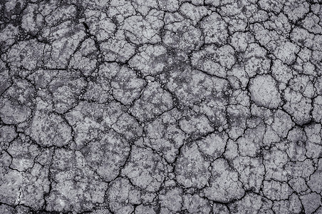 干裂土壤纹理背景干薄土纹理的美丽黑白图像图片