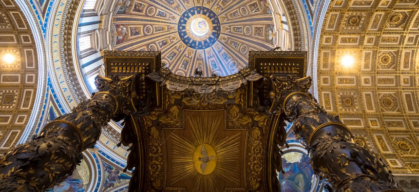 圣彼得巴西里卡罗马的异教徒状态内地有详细装饰的可波拉品图片