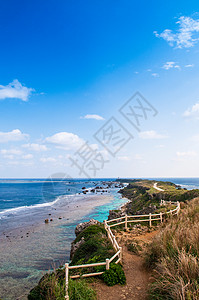 岩石悬崖和东面海边的斗篷山崎米雅科霍基那瓦雅潘高清图片