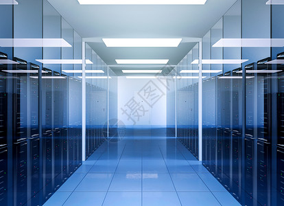 内部数据中心服务器机房3D图片