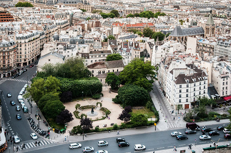 巴黎城市空中风景图片