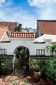 201年月0日Manilphnes古老的历史悠久美丽西班牙殖民房屋图片