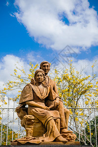 201年5月4日SanpblohinesDonplacedosuro和DnaCludi雕像埃斯库德罗别墅tiaongqez的创始背景图片