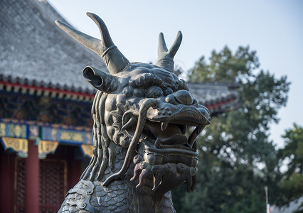 北京宫殿外的雕像图片