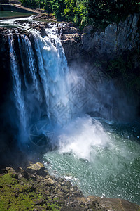 诺夸尔米瀑布著名的在艾兹顿我们阿高清图片