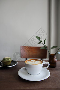 木本咖啡加卡布奇诺背景图片