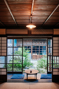 古川2013年月6日的gifujapn古老的日本人住宅内背景