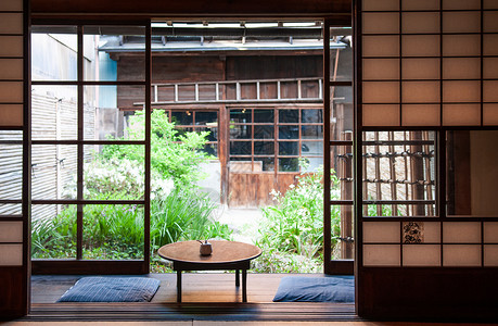 古川2013年月6日的gifujapn古老的日本人住宅内背景
