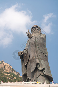 青岛崂山太清宫老子像背景图片