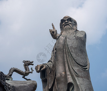 崂山太清宫老子雕像背景图片