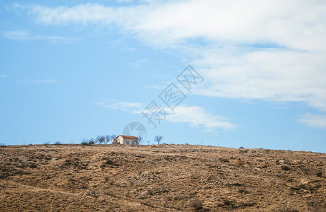 克雷姆斯土地离卡帕多西亚戈雷米火鸡附近的荒漠背景