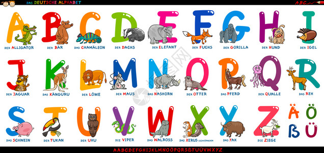 动物元素字母表图片