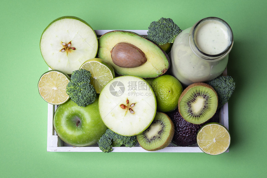 绿色健康的食物图片