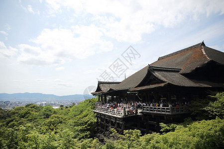 道教素材网站日本京都的kiyomzudera寺庙背景