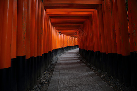 在日本京都的fushimInar神庙图片