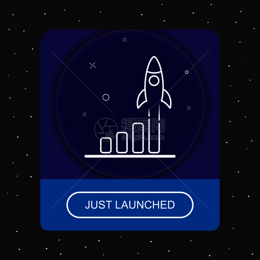 火箭发射和刚的登记概念说明图片