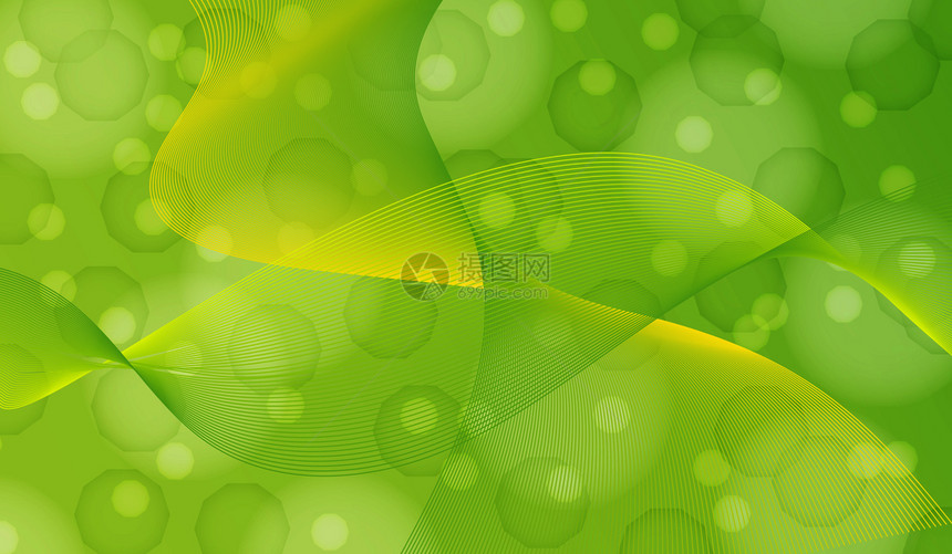 亮黄色绿调抽象矢量背景图片