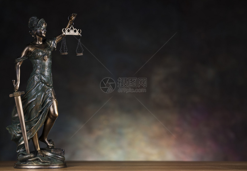 司法雕像律和司概念图片