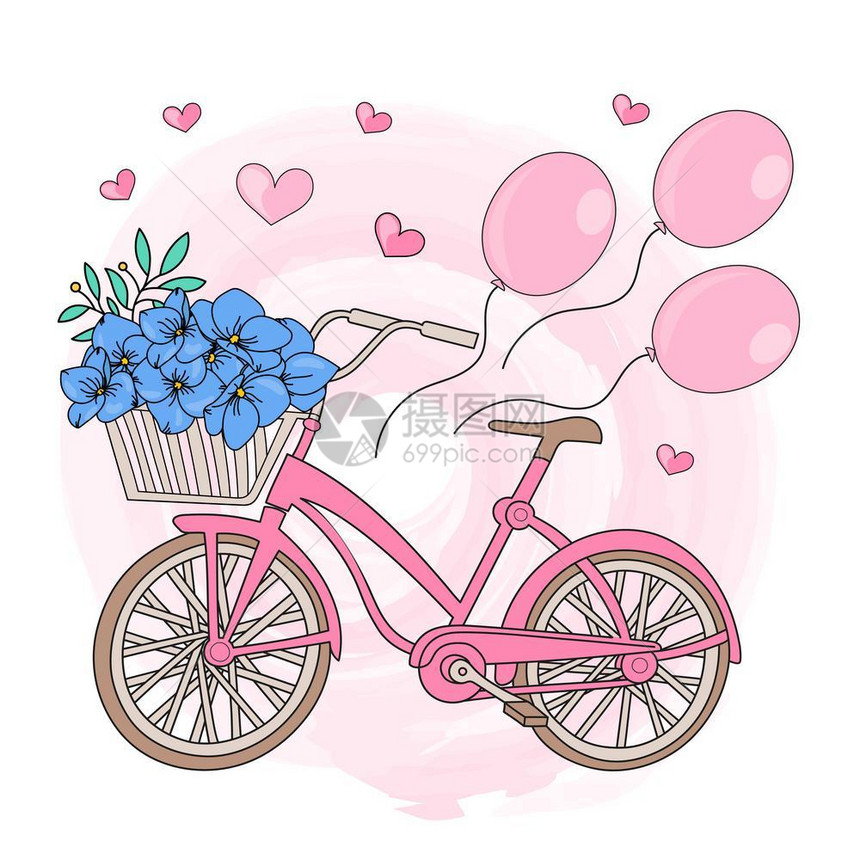 自行车情人节图片