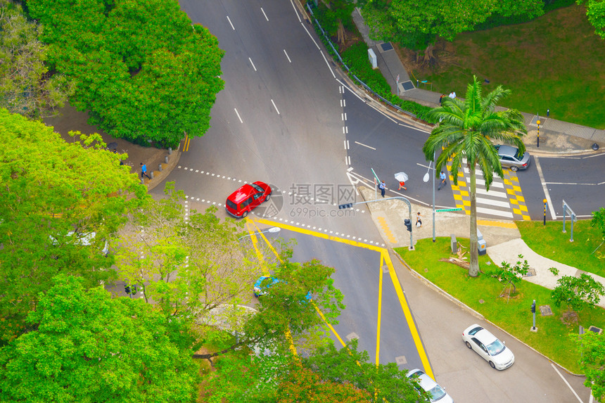 什加波尔的公路交通空中观察图片