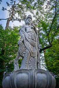 萌神乔巴佐joi寺的女神雕像东京日本佐joi寺的女神雕像日本背景