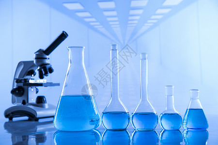 化学皿器玻璃器实验室瓶科学实验背景