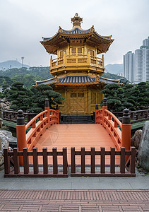 红荚莲南莲花园的寺庙由洪公ChiLn尼姑妇南莲花园位于红公的钻石山地区背景
