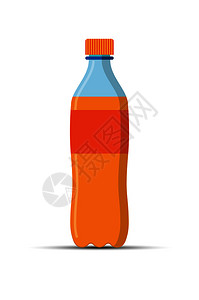 塑料饮料瓶矢量卡通饮料瓶插画