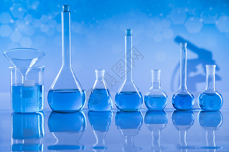 实验室水箱科学实验蓝底图片