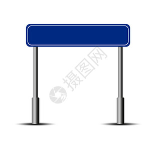 用于设计的两个界碑上蓝色路标牌背景图片