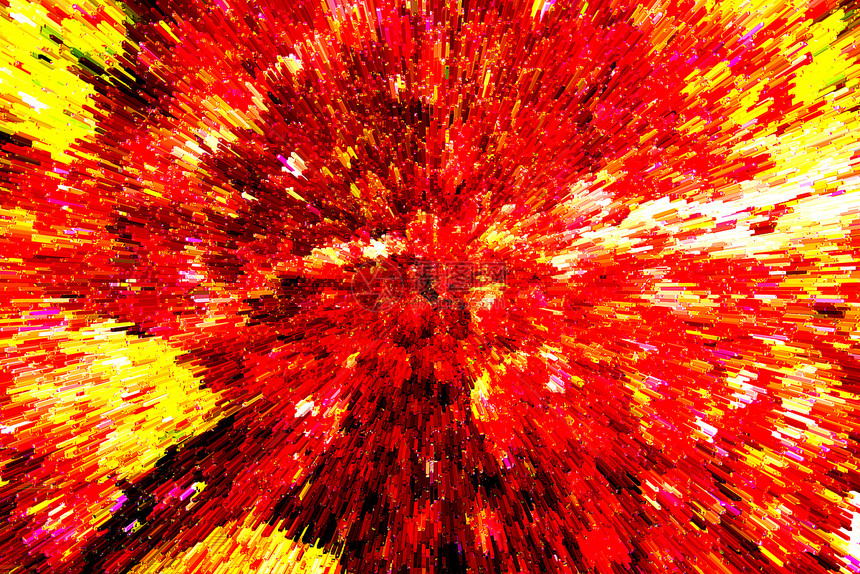 红色和黄的火球爆炸图片