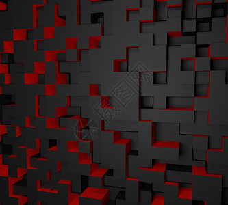 3d红色和黑抽象立方体壁纸红色和黑抽象背景立方体抽象背景图片