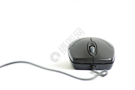 在白色背景中孤立的计算机鼠标背景图片