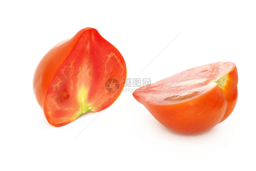 白色背景的西红柿图片