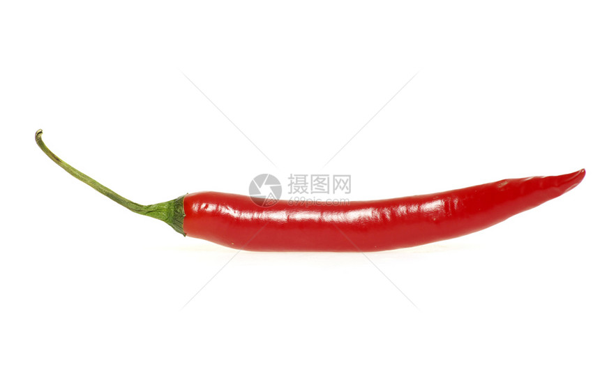 白背景孤立的红辣椒图片