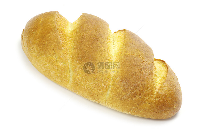 白背景上隔绝的面包叶图片