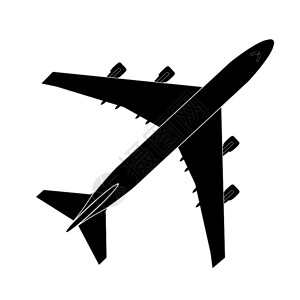 飞机装饰涡轮螺旋喷气式飞机空运的简单图像插画