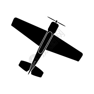 绿色生态小公民单引擎螺旋桨飞机简单绘图设计图片