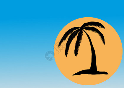 有棕榈树的岛屿图片