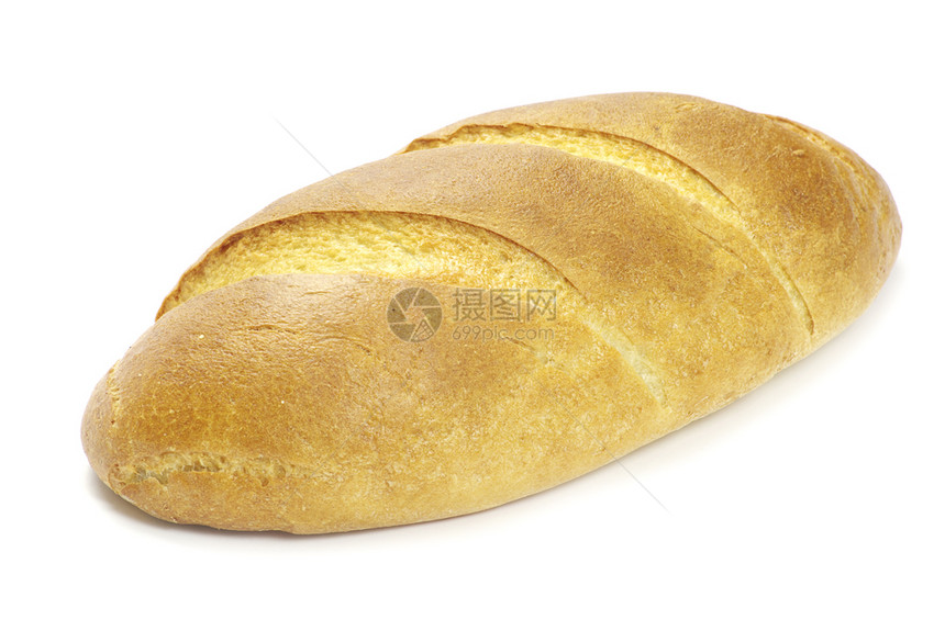 白色背景上的面包图片