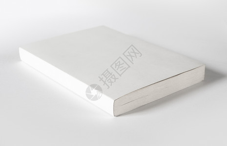 封闭的空白书模型孤立在灰色上封闭的空白书孤立在灰色上背景图片
