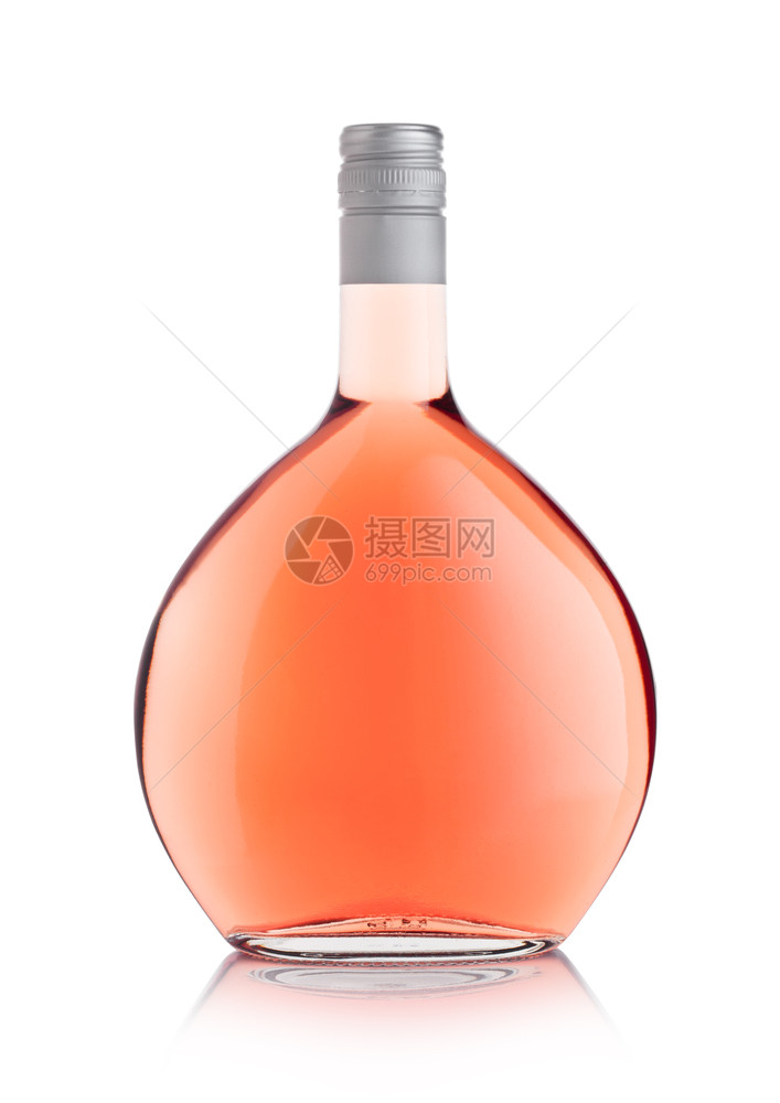 白背景的粉红玫瑰葡萄酒图片